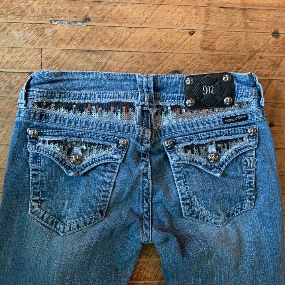 Miss Me sequin boot cut western bling cowboycore 29 jeans